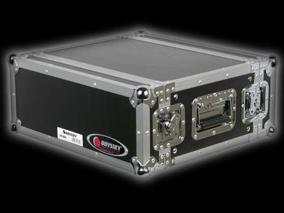 Odyssey FRER4 Flight Ready DJ rack for a mobile DJ's rack mountable DJ equipment